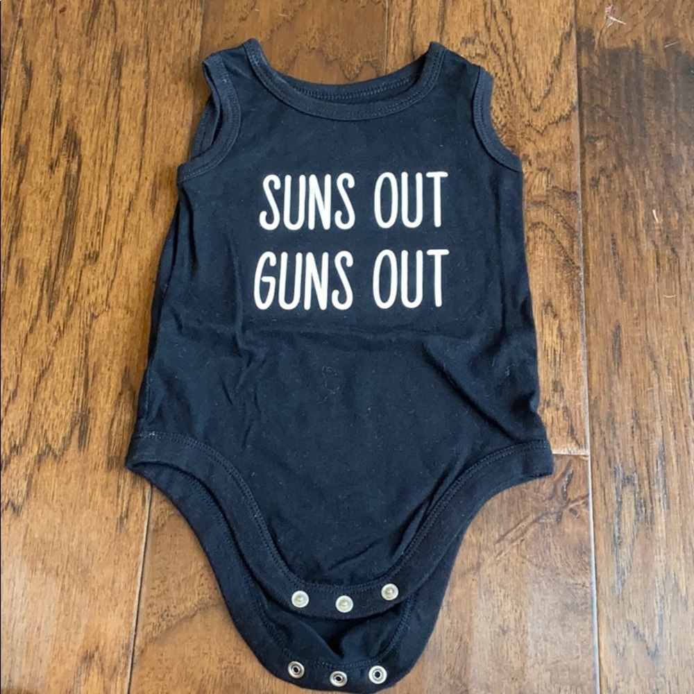 Suns out guns out onesie